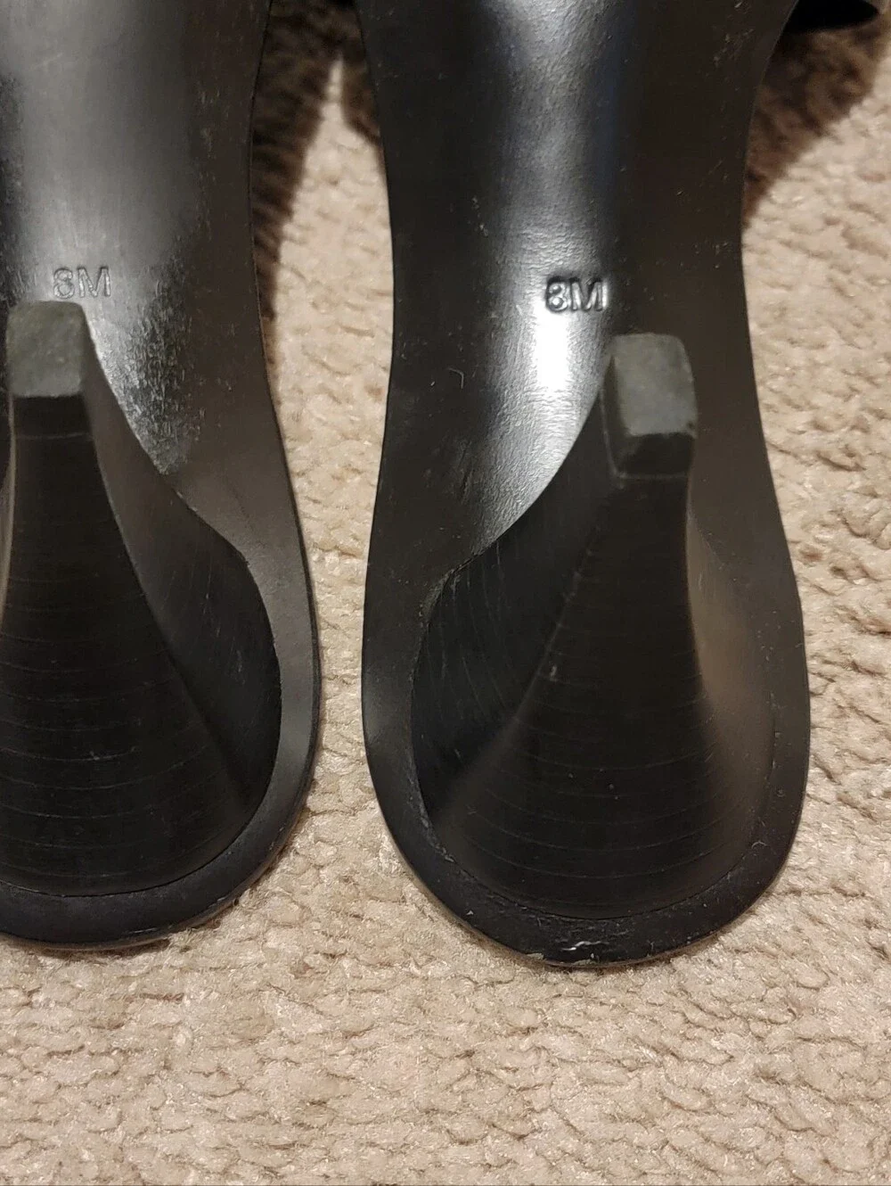 Tory Burch Aerin Black Patent Leather Heels Slides Mules Size 8